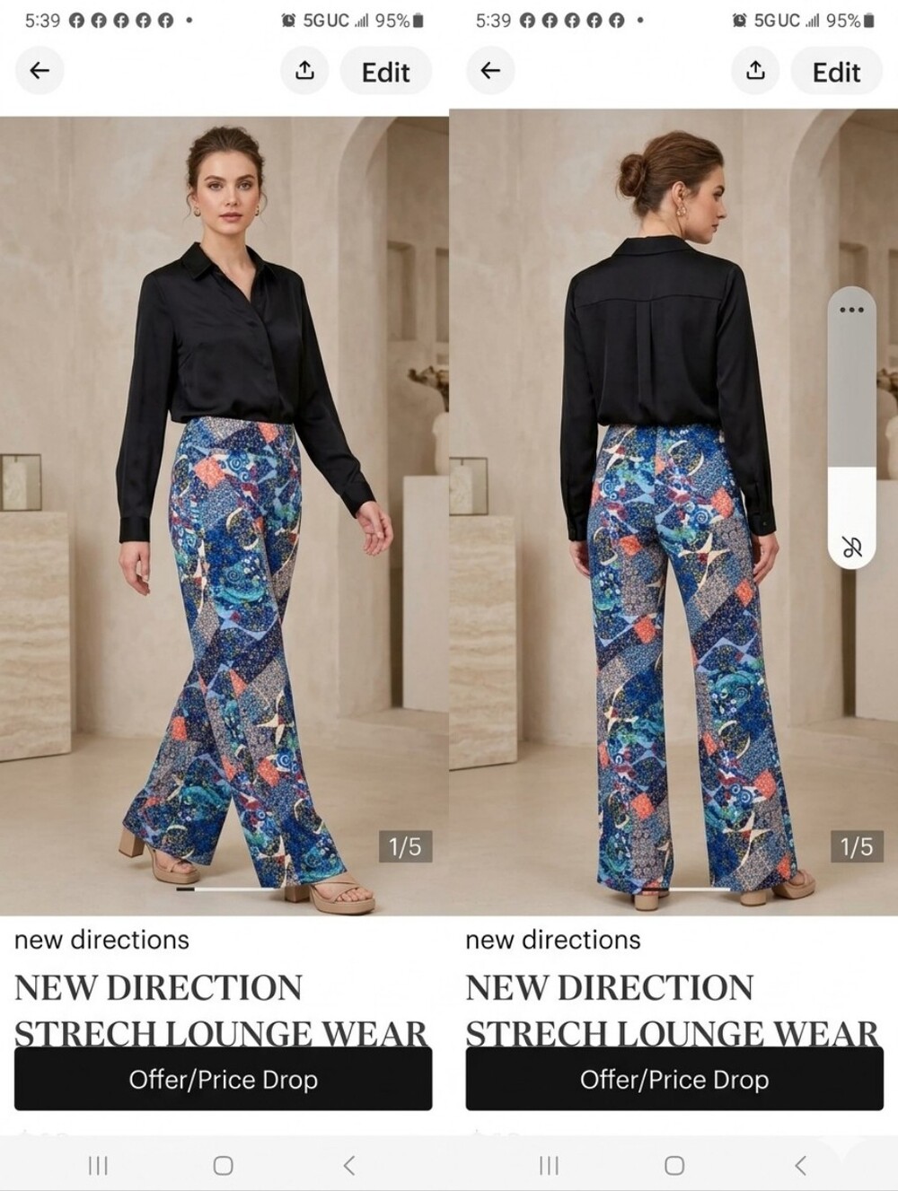 NEW DIRECTIONS STRECH LOUNGE WEAR SIZE S